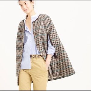 J Crew Houndstooth Cape XS S